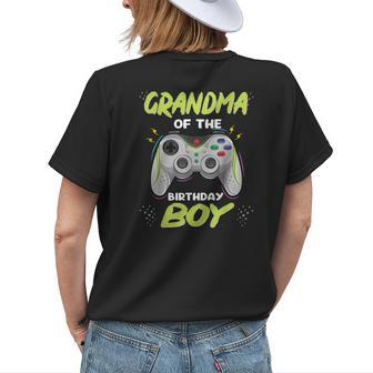 Grandma Of Birthday Boy Matching Video Gamer Birthday Party Women's T-shirt Back Print | Mazezy