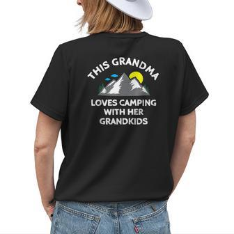 This Grandma Loves Camping With Her Grandkids Women's T-shirt Back Print | Mazezy