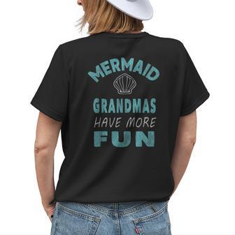 Grandma Mermaid Birthday Party Family Women's T-shirt Back Print | Mazezy