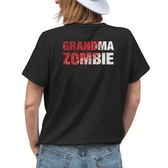 Grandma Zombie Granny Halloween Costume Women's T-shirt Back Print | Mazezy