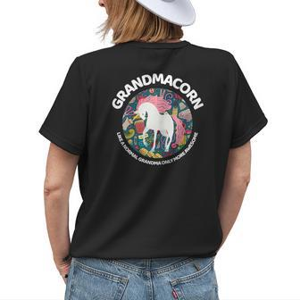 Grandmacorn Like A Grandma Only Awesome Sewing Unicorn Women's T-shirt Back Print | Mazezy