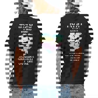 Gymnastics Grandma Thats My Flippin Granddaughter Out There Women's T-shirt Back Print | Mazezy