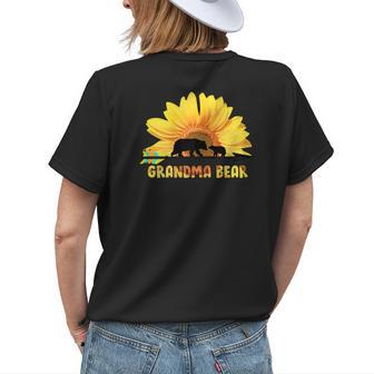 Lam Gap Grandma Sunflower Bear Best Grandma Ever Mothers Gift For Womens Womens Back Print T-shirt - Seseable