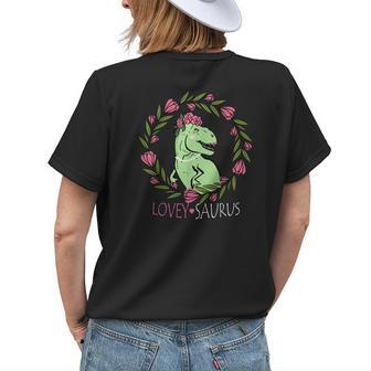 Loveysaurus T Rex Dinosaur Grandma Saurus Grandmasaurus Women's T-shirt Back Print | Mazezy
