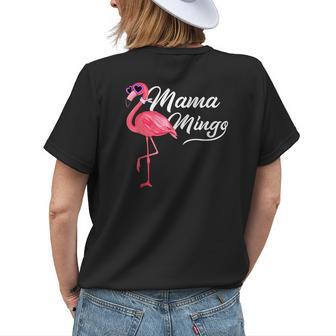 Mamamingo Mama Pink Flamingo Mom Bird Mommy Grandma Women's T-shirt Back Print | Mazezy