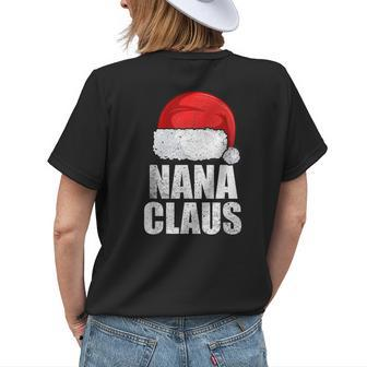 Nana Christmas Nana Claus Grandma Pajama Family Matching Women's T-shirt Back Print | Mazezy
