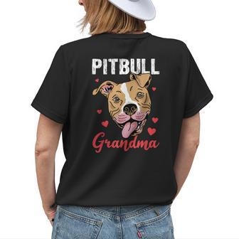 Pitbull Grandma Pawma Dog Grandparents Dog Lover Women's T-shirt Back Print | Mazezy