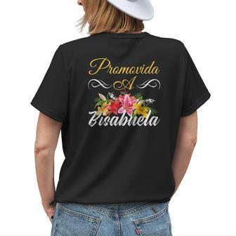 Promovida A Bisabuela Spanish Great Grandma Gender Reveal Women's T-shirt Back Print | Mazezy