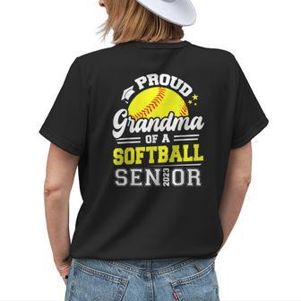 Proud Grandma Of A Softball Senior 2023 Graduation Women's T-shirt Back Print | Mazezy