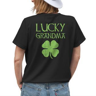 St Patricks Day Irish For Lucky Grandma Women's T-shirt Back Print | Mazezy