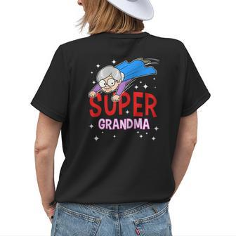 Super Grandma Superhero Grandmom Hero Grandmother Women's T-shirt Back Print | Mazezy