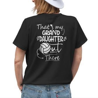 Thats My Granddaughter Out There Volleyball For Grandma Women's T-shirt Back Print | Mazezy