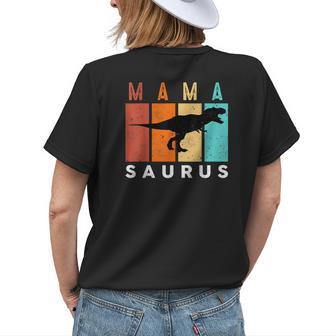 Vintage Mamasaurus Family Mama Saurus Dinosaurs Grandma Grab Women's T-shirt Back Print | Mazezy