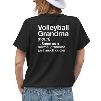 Volleyball Grandma Definition Sports Women's T-shirt Back Print | Mazezy