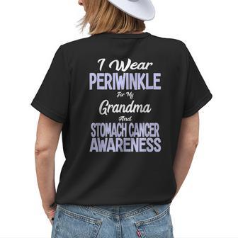 I Wear Periwinkle For Grandma Stomach Cancer Awareness Women's T-shirt Back Print | Mazezy