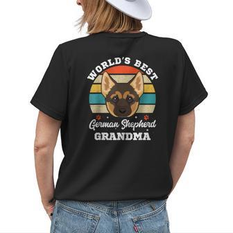 Worlds Best German Shepherd Grandma Women's T-shirt Back Print | Mazezy