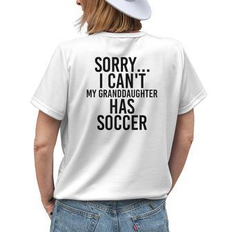 Grandpa Grandma | My Granddaughter Has Soccer Womens Back Print T-shirt | Mazezy