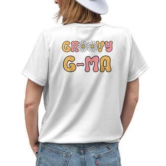 Retro Groovy Gma Grandma Hippie Family Matching Women's T-shirt Back Print | Mazezy AU