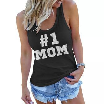 1 Mom Number One Mom Mama Mother Funny Mothers Day Women Flowy Tank - Thegiftio UK