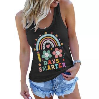 100 Days Of School 100Th Day Smarter Rainbow Teacher Kids Women Flowy Tank - Thegiftio UK