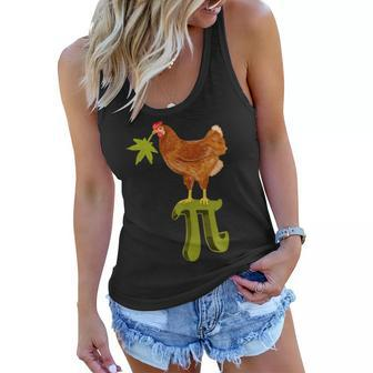 420 Weed Chicken Pot Pi Day Pie Pun Cannabis Leaf Gift Women Flowy Tank | Mazezy