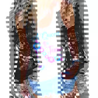 A Queen Was Born In June Happy Birthday To Me High Heel Gift For Womens Women Flowy Tank | Mazezy