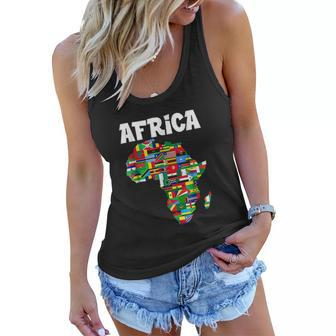 Africa Proud African Country Flags Continent Love Women Flowy Tank - Thegiftio UK