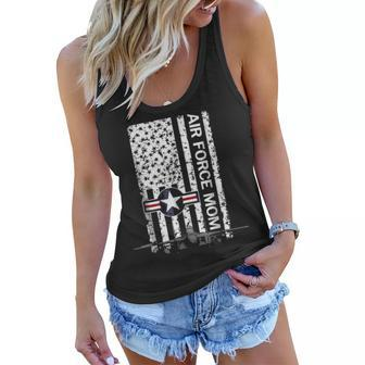Air Force Mom Flag With F15 Jet Grunge Women Flowy Tank - Seseable