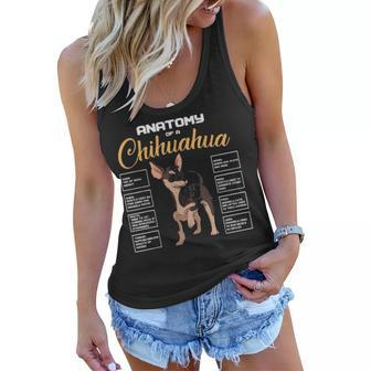 Anatomy Of A Black Chihuahua Funny Mom Dad Lover Theme Gifts Women Flowy Tank - Seseable