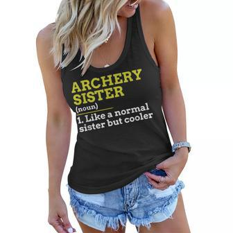 Archery Sister Like A Normal Sister But Cooler Women Flowy Tank | Mazezy