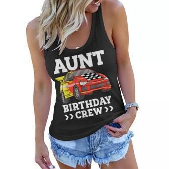 Aunt Birthday Crew Race Car Aunty Racing Car Women Flowy Tank | Mazezy