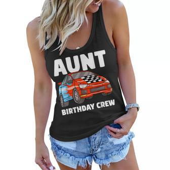 Aunt Birthday Crew Race Car Aunty Racing Car Women Flowy Tank - Thegiftio UK