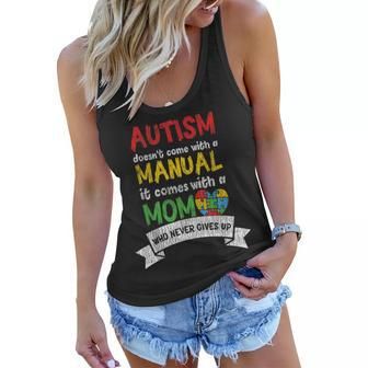 Autism Awareness Mom Mother Autistic Kids Awareness Mom Gift Women Flowy Tank - Seseable