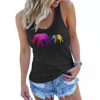 Autism Elephant For Mom Autism Awareness Day Gift Women Flowy Tank - Seseable