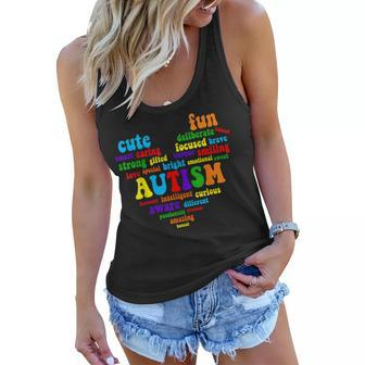 Autism Heart Autism Awareness Proud Autism Mom Gifts Family Women Flowy Tank | Mazezy