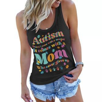 Autism Mom Life Autism Awareness Month Mama Autistic Vintage Women Flowy Tank | Mazezy