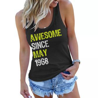 Awesome Since May 1968 50Th Birthday 50 Years Old Women Flowy Tank | Mazezy UK