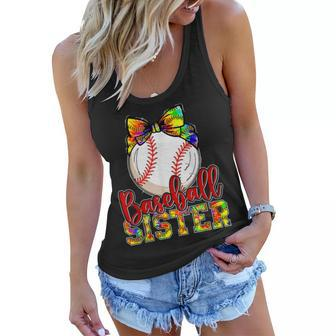 Baseball Sister Cute Baseball Gift For Sisters Children Kids Women Flowy Tank | Mazezy CA