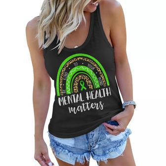 Be Kind To Your Mind Mental Health Matters Awareness Leopard  Women Flowy Tank