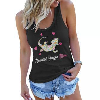 Bearded Dragon Mom Funny Animal Gift For Mothers Day Women Flowy Tank - Seseable