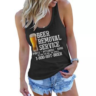 Beer Removal Service No Job Too Big Or Small Fathers Day Women Flowy Tank | Mazezy