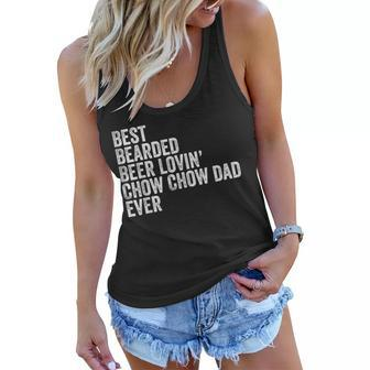 Best Bearded Beer Lovin Chow Chow Dad Dog Owner Gift Gift For Mens Women Flowy Tank | Mazezy