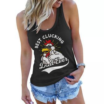 Best Clucking Dad Ever Chicken Dad Cool Rooster Father Gift For Mens Women Flowy Tank | Mazezy