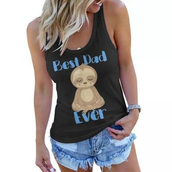 Best Dad Ever Sloth Father Women Flowy Tank | Mazezy