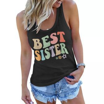 Best Sister Vintage Floral Design For Cool Sisters Women Flowy Tank | Mazezy