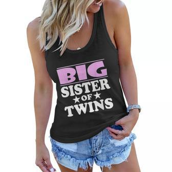 Big Sister Of Twins Announcement Women Flowy Tank - Thegiftio UK