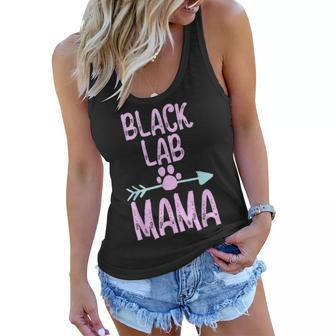 Black Lab Mama Funny Labrador Dog Lovers Mom Women Gift Women Flowy Tank - Seseable