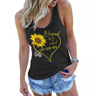 Blessed To Be Called Coast Guard Mom Gift For Coast Guard Women Flowy Tank - Seseable