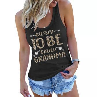 Blessed To Be Called Grandma Mothers Day Gift Leopard Mama Women Flowy Tank - Seseable
