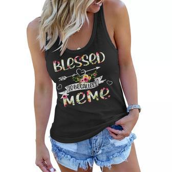 Blessed To Be Called Meme Floral Funny Grandma Mothers Day Women Flowy Tank - Thegiftio UK